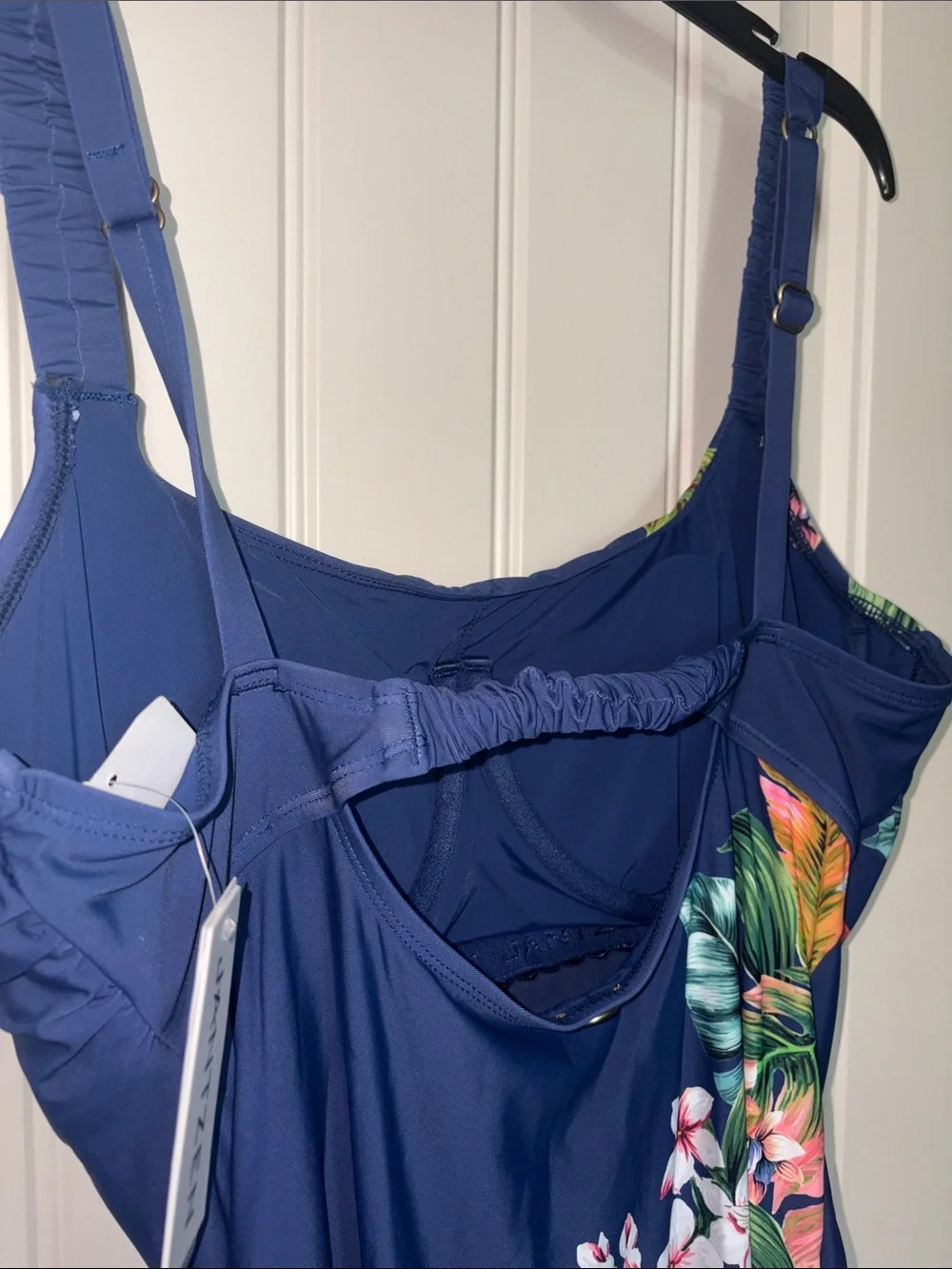 Women’s Navy Tropical Floral One-Piece Swimsuit